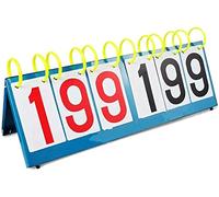 WchsTUmpxN Tabellone da Tavolo, Tabellone segnapunti Portatile a 6 cifre, tabellone segnapunti Sportivo Ribaltabile (54 x 23 x 6)