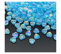 WCNMB Fabbricazione di Perline 100/200/300 pz 8mm a Forma di Cuore Trasparente a Forma di Acrilico Perline Sciolti Perline distanziali Perline makeing Fai da Te Braccialetto Fatto a Mano Perline