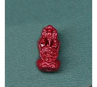 WCOCOW Pixiu, 4 perline distanziali Feng Shui, perline portafortuna cinabro al quarzo cinabro, perline 3D a forma di drago cinese, per la creazione di gioielli fai da te, bracciali, collane, accessori