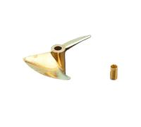 WCUAYJH 1 pz RC D30/32/35/38/40/43/48/50/52 millimetri Barca Prop 3.18mm/4mm/4.76mm PositiveScrew 2 lame di rame Eliche Sinistra Per RC Barca (4mm D40mm)