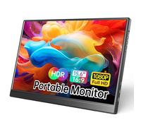 WCV Monitor portatile da 15,6 pollici 1080p USB-C HDMI ultra-sottile monitor da viaggio con cavalletto, compatibile con Xbox, laptop, PC, Mac, PS, Swich IPS ultra-sottile Zero Frame Gaming Monitor