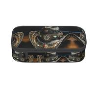 WCXTHGFA American West Rodeo Hat stampa multifunzionale astuccio astuccio estetico astuccio organizer per ufficio, Nero , Taglia unica, Custodia per chiave