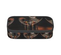 WCXTHGFA Astuccio elegante con stampa di American West Rodeo Hat, grande capacità, ideale per viaggi o uso quotidiano, Nero , Taglia unica, Astuccio per trucchi