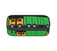 WCXTHGFA Astuccio elegante con stampa "I Love Garbage Trucks", grande capacità, ideale per viaggi o uso quotidiano, Nero , Taglia unica, Astuccio per trucchi
