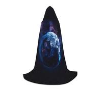 WCXTHGFA Costume di Halloween con stampa di pianeta dell'universo, mantello medievale con comodo cappuccio, per cosplay, feste e molto altro ancora