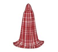 WCXTHGFA Costume di Halloween con stampa rossa e nera, mantello medievale con comodo cappuccio, per cosplay, feste e molto altro ancora