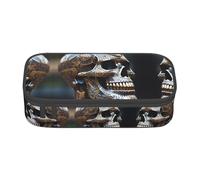 WCXTHGFA Interessante Scheletro Stampa Multifunzionale Astuccio Astuccio Estetico Astuccio Organizzatore Astuccio Ufficio, Nero , Taglia unica, Custodia per chiave