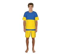 WCXTHGFA Set pigiama da uomo elegante con stampa bandiera dell'Ucraina, comodo pigiama da uomo, perfetto per le notti estive, Nero , M