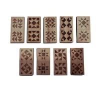 Wcybym Gioco domino in legno, disegno geometrico, 1 set, di modelli educativi, giocattolo per l'apprendimento familiare, gioco di abbinamento, per bambini, scuola materna, ragazzi, ragazze, asili