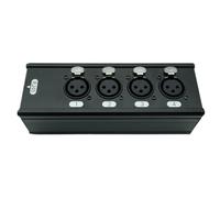 Wcybym Splitter Box 4 | Lega Di Alluminio Computer Alta Velocità,Convertitore Da 4 A RJ45 - Per Monitor Proiettore Laptop Tablet Telefono Sala Riunioni Home Theater