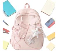 Wcybym Zaino da bambina con tracolla regolabile e trasparente con | Zaino carino per ragazze, per adolescenti, donne, studenti, lavoro, ufficio, università, viaggi, campeggio all'aperto