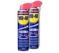 WD-40 Prodotto multifunzione flessibile, 2 x 400 ml, bomboletta con tubo spray flessibile | Lubrificante | Olio rampicante