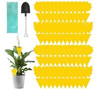 WD&CD 48 Pcs Moscerini Piante Interno Adesivi Gialli Trappola per Mosche Acchiappamosche Adesivo per Moscerini, Afidi, Minatori e Mosche Bianche - Gialli