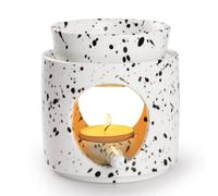 WD&CD Bruciatore di Oli Essenziali, Brucia Essenze Ceramica Bruciatori per oli Essenziali Aroma Lamp Porcellana Portacandele Decorazione per Casa Camera da Letto/Decorazione, Inchiostro bianco e nero