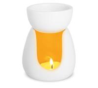 WD&CD Bruciatore di Oli Essenziali, Brucia Essenze Ceramica Bruciatori per oli Essenziali Diffusore di Oli Essenziali per Casa Camera da Letto/Decorazione, Bianco