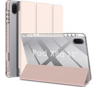 WD&CD Custodia Compatibile per Honor Pad X8a 11", Ultra Sottile Guscio Rigido in Acrilico Smart Pelle Cover con la Funzione Compatibile per Honor Pad X8a 11" Tablet, Rosa