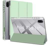 WD&CD Custodia Compatibile per Honor Pad X8a 11", Ultra Sottile Guscio Rigido in Acrilico Smart Pelle Cover con la Funzione Compatibile per Honor Pad X8a 11" Tablet, Verde