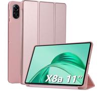 WD&CD Custodia Compatibile per Honor Pad X8a 11", Ultra Sottile PU leather Smart Pelle Cover con la Funzione Compatibile per Honor Pad X8a 11" Tablet - Oro rosa