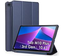 WD&CD Custodia Compatibile per Lenovo Tab M10 Plus (3rd Gen) 10.61", Ultra Sottile Smart Pelle Cover con Sonno/Sveglia la Funzione Compatibile per Lenovo Tab M10 Plus 10.61 Tablet - Blu Scuro