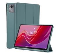 WD&CD Custodia Compatibile per Lenovo Tab M11 11", Ultra Sottile Smart Pelle Cover con Sonno/Sveglia la Funzione Compatibile per Lenovo Tab M11 11 Tablet - Verde Scuro