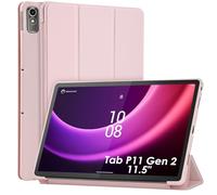 WD&CD Custodia Compatibile per Lenovo Tab P11 Gen 2 11.5", Ultra Sottile Smart Pelle Cover con Sonno/Sveglia la Funzione Compatibile per Lenovo Tab P11 Gen 2 Tablet - Rosa
