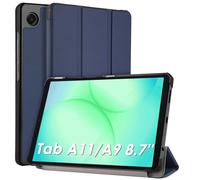 WD&CD Custodia Compatibile per Samsung Galaxy Tab A11 / A9 8.7'', Ultra Sottile PU leather Smart Pelle Cover con la Funzione Compatibile per Samsung Galaxy Tab A11 / A9 8.7'', Blu scuro