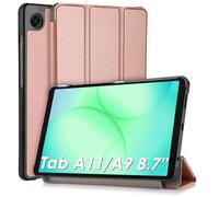 WD&CD Custodia Compatibile per Samsung Galaxy Tab A11 / A9 8.7'', Ultra Sottile PU leather Smart Pelle Cover con la Funzione Compatibile per Samsung Galaxy Tab A11 / A9 8.7'', Oro rosa
