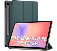 WD&CD Custodia Compatibile per Samsung Galaxy Tab S10 FE / S9 FE 10.9", Ultra Sottile PU leather Smart Pelle Cover con la Funzione Compatibile per Samsung Galaxy Tab S10 FE / S9 FE 10.9", Verde Scuro