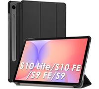 WD&CD Custodia Compatibile per Samsung Galaxy Tab S10 FE / S9 FE 10.9", Ultra Sottile PU leather Smart Pelle Cover con la Funzione Compatibile per Samsung Galaxy Tab S10 FE / S9 FE 10.9", Nero