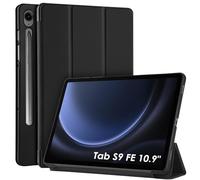 WD&CD Custodia Compatibile per Samsung Galaxy Tab S9 FE 10.9", Ultra Sottile Smart Pelle Cover con Sonno/Sveglia la Funzione Compatibile per Galaxy Tab S9 FE 10.9 Tablet - Nero