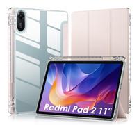 WD&CD Custodia Compatibile per Xiaomi Redmi Pad 2 11", Ultra Sottile Guscio Rigido in Acrilico Smart Pelle Cover con la Funzione Compatibile per Xiaomi Redmi Pad 2 11", Rosa