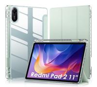 WD&CD Custodia Compatibile per Xiaomi Redmi Pad 2 11", Ultra Sottile Guscio Rigido in Acrilico Smart Pelle Cover con la Funzione Compatibile per Xiaomi Redmi Pad 2 11", Verde