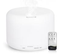 WD&CD Diffusore di Aromi, 1000ml Umidificatore Ultrasuoni con Telecomando/7 LED Colori/Spegnimento Automatico, Diffusore di Oli Essenziali per Spa, Bianco