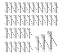 WD&CD Gancio per Cornice, Kit Gancio per Foto, 184 Pezzi, 3 Misure, Gancio da 20/30/50 LB, Ganci con Chiodi per Immagini Pesanti/Cornici/Specchi - Argento