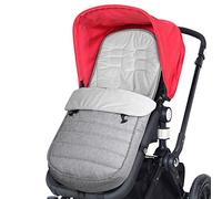 WD&CD Passeggino Coprigambe, Coprigambe Termico Universale per Passeggino, Impermeabile e Antivento, 2 in 1 Coprigambe Foderato in Vello di Corallo - Grigio