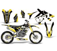 WD Grafica Kit Per Honda CRF250R 10-13 450R 09-12 Bicicletta Decalcomania Gialle
