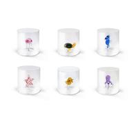wd lifestyle 6 bicchieri in vetro soggetto colorato all'interno tema marino