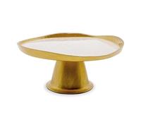 WD Lifestyle - Alzatina in Vetro Colore Oro e Perla