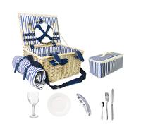 WD LIFESTYLE AUSTIN CESTINO DA PICNIC IN VIMINI 4 PERSONE BIANCO