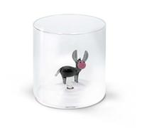 WD LifeStyle Bicchiere Vetro Borosilicato Cc 250 ml Decoro Asino