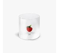 WD Lifestyle Bicchiere in Vetro Borosilicato 250ml con Decorazione (mela)