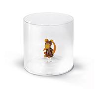 WD LifeStyle Bicchiere Vetro Borosilicato Cc 250 ml Decoro Scimmia