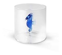 WD Lifestyle Bicchiere in vetro borosilicato. Capacità 250 ml. Decoro cavalluccio.