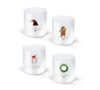 WD LifeStyle Bicchiere in Vetro Borosilocato Figure Natale Ass. 250 Ml 1 Pz
