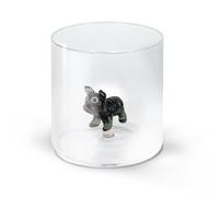 WD LifeStyle Bicchiere Vetro Borosilicato Cc 250 ml Decoro Bulldog Francese