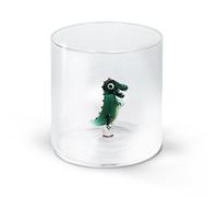 WD LifeStyle Bicchiere Vetro Borosilicato Cc 250 ml Decoro Dinosauro