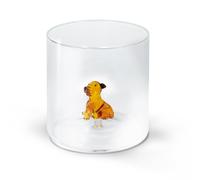 WD LifeStyle Bicchiere Vetro Borosilicato Cc 250 ml Decoro Shar Pei
