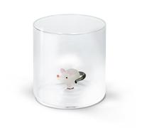 WD LifeStyle Bicchiere Vetro Borosilicato Cc 250 ml Decoro Topo