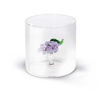 WD LifeStyle Bicchiere Vetro Borosilicato Cc 250 ml Decoro Uva