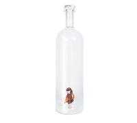 WD Lifestyle - Bottiglia in Vetro Borosilicato 1,2L con Tappo e Decorazione Interna (Cane)